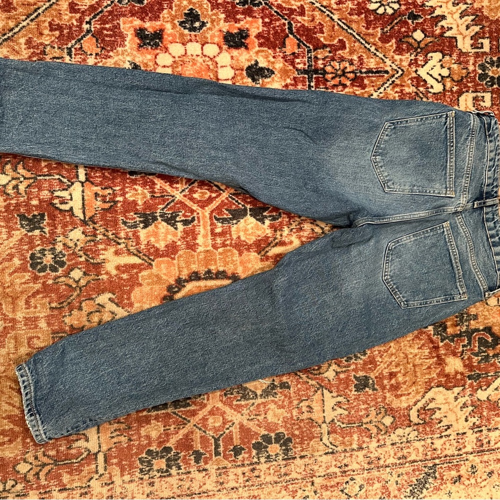 Zara High Rise Slim Fit Ripped Jeans - Picture 4 of 8